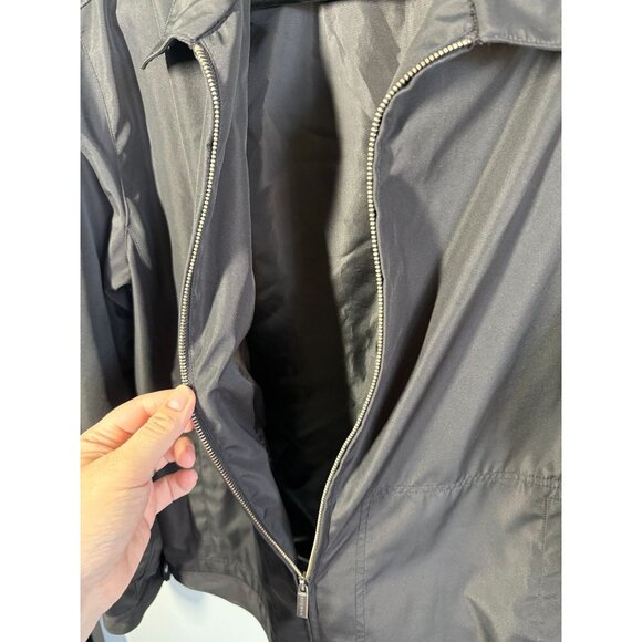 Axcess by Claiborne Black Soft Shell Zip Up Jacket Large Pockets Lightweight - Picture 10 of 14